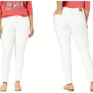 Levi's 711 Skinny Filiforme High-Rise White Ankle Jeans - Sz 16W